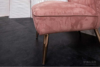 Кварцвиниловые полы Ceramo Vinilam Stone 8 мм 61607Сланцевый Чёрный фото 1 | FLOORDEALER